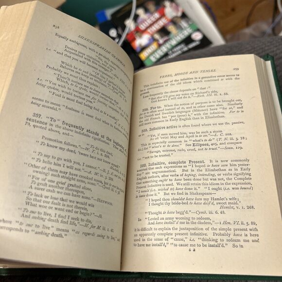 A SHAKESPEARIAN GRAMMAR book E A Abbott - Antique 1883 Edition Vintage cloth HC - Picture 10 of 12